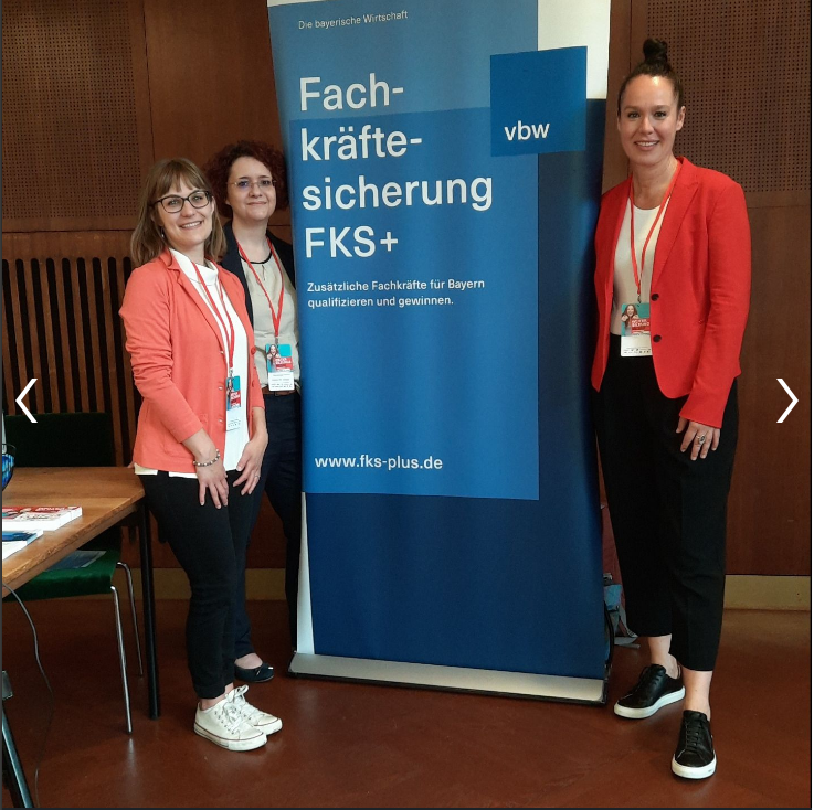 Die Betreuerinnen des Standes Fachkräftesicherung.