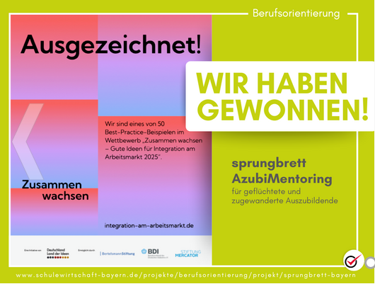 Auszeichnung für sprungbrett AzubiMentoring